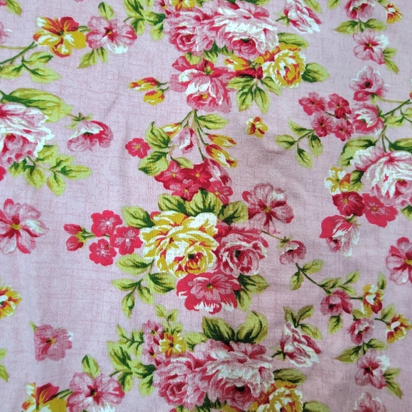 Btween Content Cold Shoulder Dress Girls Size 12 Pink Lace Up Sleeve Floral Soft - Picture 10 of 12